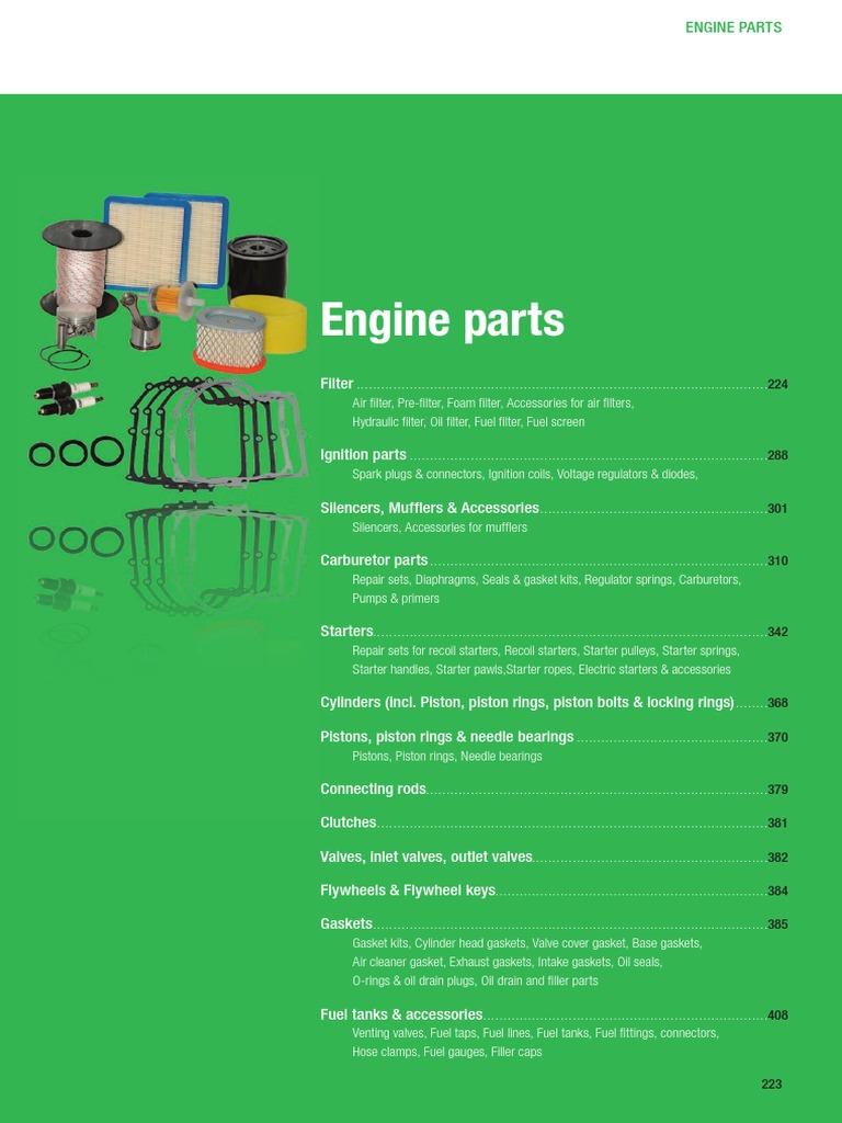Arnold Small Engine Parts European Catalog PDF Piston Ignition