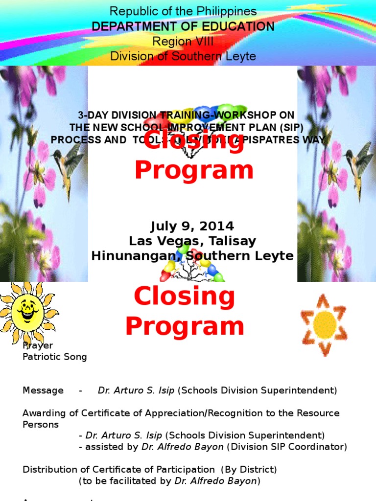 Closing Program Caption Las Vegas | PDF