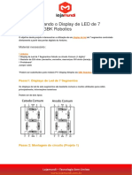 Projeto Utilizando o Display de Led de 7 Segmentos GBK Robotics