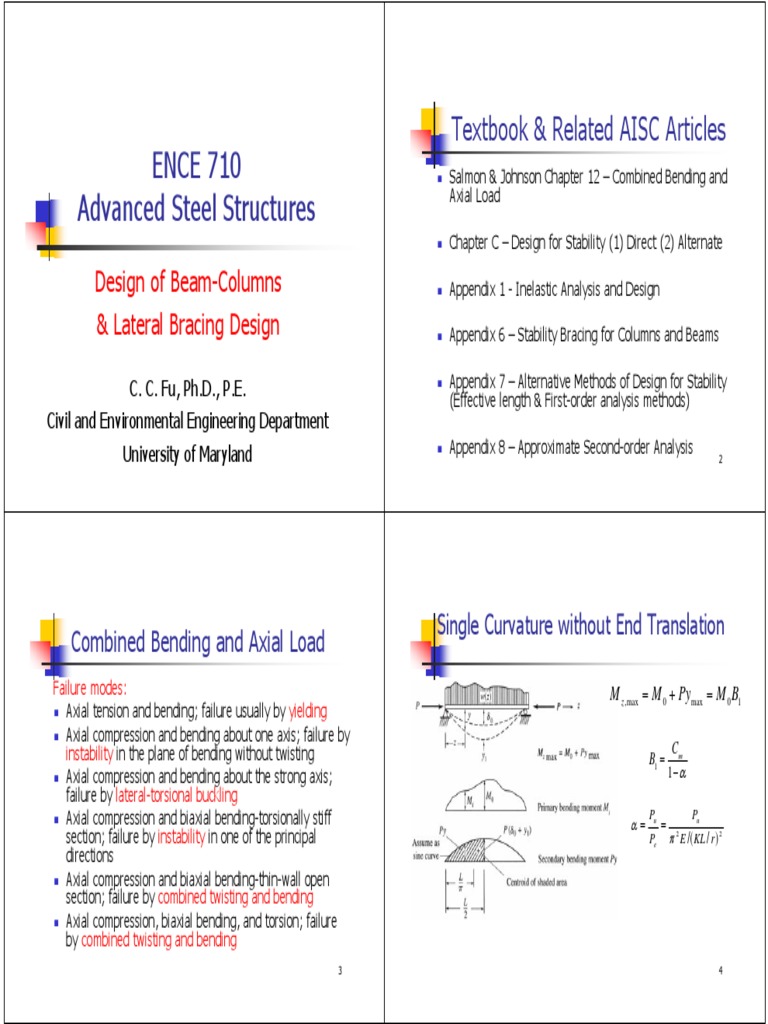 Advanced Steel Structure Design | PDF | Buckling | Bending