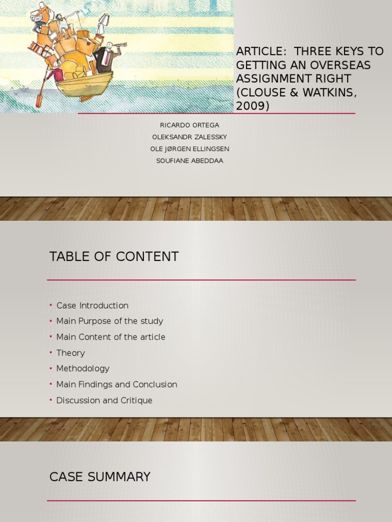 Keys to Successful Overseas Assignments | PDF