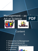 Management As Art or Science