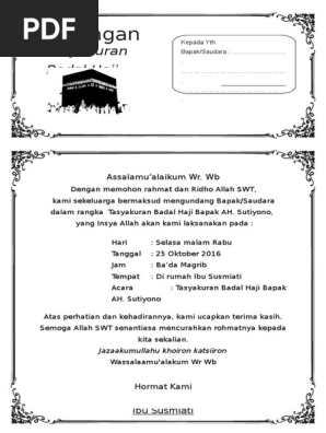 Undangan Haji Ms Word 2