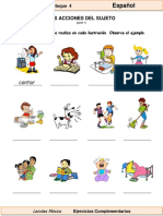 1er Grado - Español - Las Acciones Del Sujeto PDF