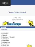 Introduction To Hive: Liyin Tang Liyintan@usc - Edu