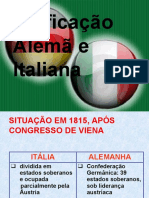 Unificação Da Itália e Da Alemanhã