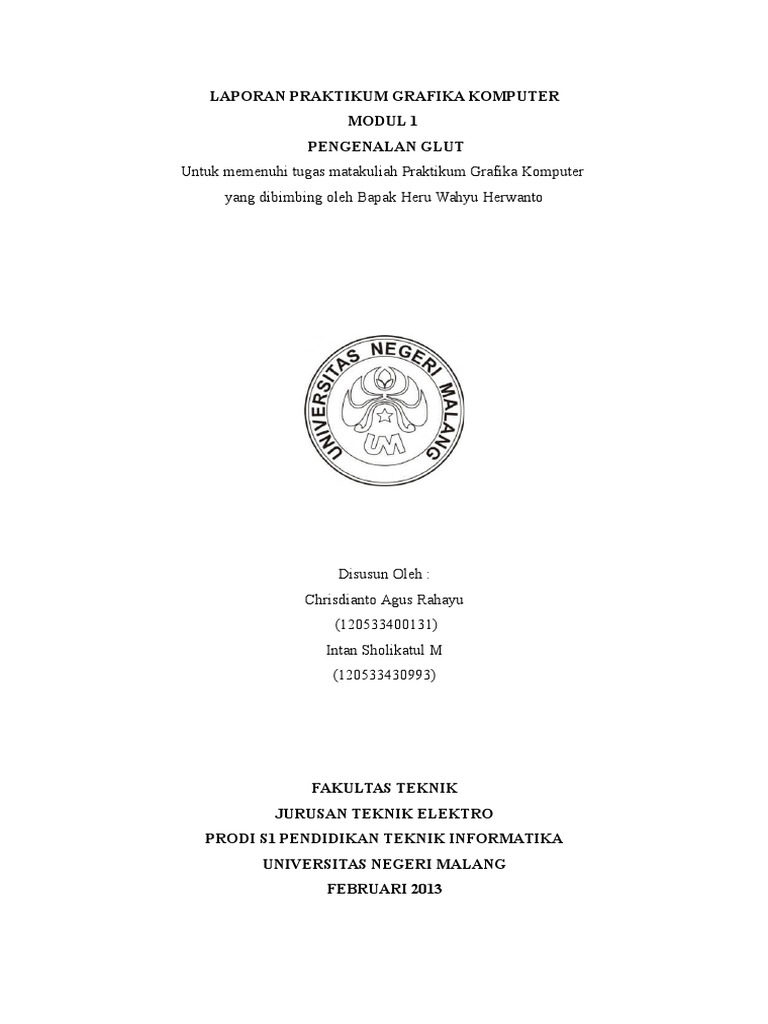 Laporan Praktikum Grafika Komputer