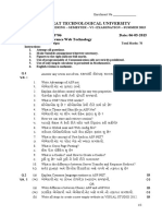 Gujarat Technological University: Subject Code: 3360706 Date: 06-05-2015 Subject Name: Advance Web Technology