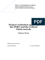 Project Evaluation Applying The PERT and The Critical Chain Metods