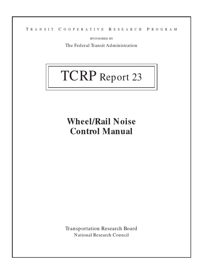 TCRP Wheel Rail Noise Report | PDF | Sound | Acoustics