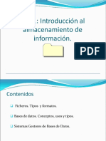 U.T. 1: Introducción Al Almacenamiento de Información