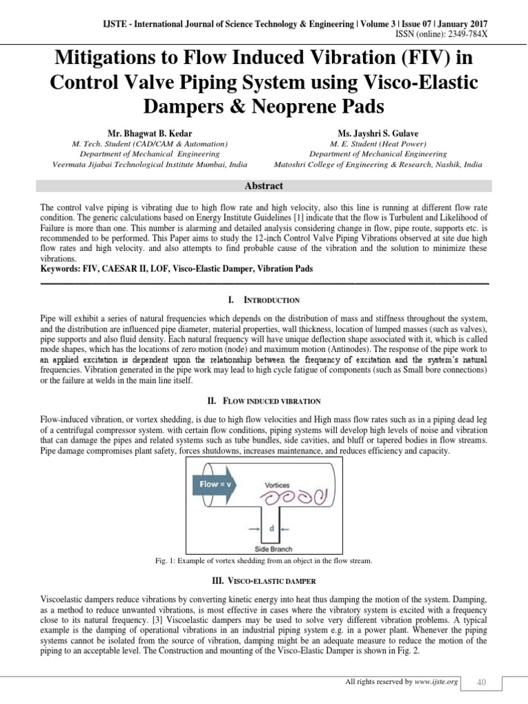 Mitigating Flow-Induced Vibration in Piping | PDF | Fluid Dynamics ...