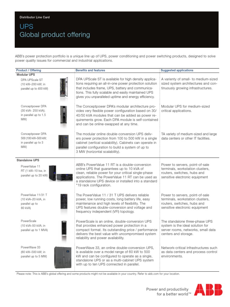 Line Card - Ups PDF | PDF