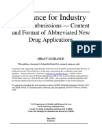 Guidance For Industry: ANDA Submissions - Content and Format of Abbreviated New Drug Applications