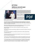 Transnational Crime PHL, Russia Defense Accord Seen: by Edith Regalado