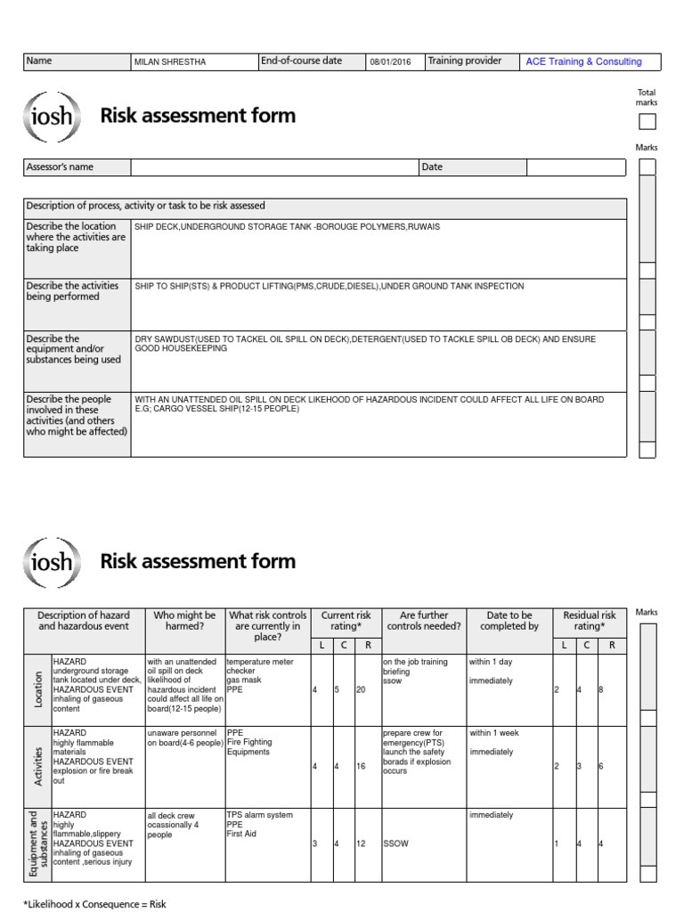 IOSH Project | PDF