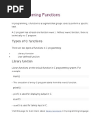 C Programming Functions and Recursion