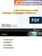 From F-t-f Teaching to Online Teaching