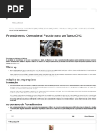 Procedimento Operacional Padrão Para Um Torno CNC