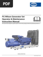 FG Wilson Generator Set Operator & Maintenance Instruction Manual