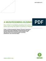 A Mushrooming Business: How Oxfam Is Facilitating Development of The Horticulture Sector While Improving The Status of Women in Rwanda