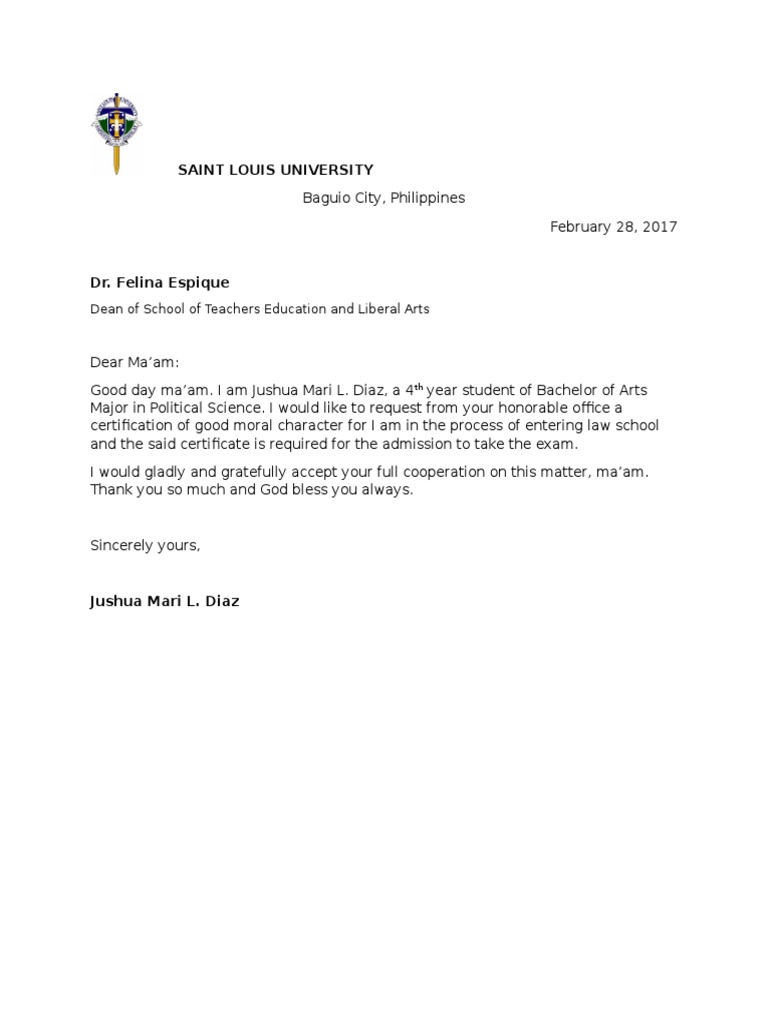 Good Moral Request (1) Vocational Education Academia