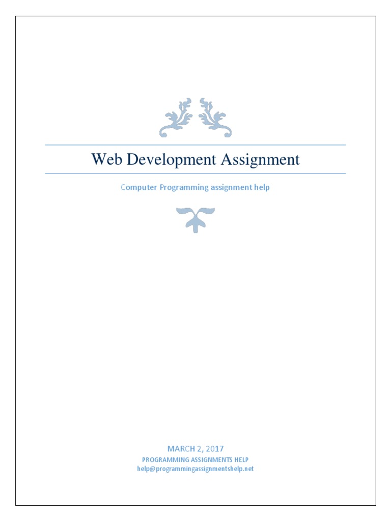 Web assignment model picture