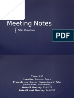 Meeting Notes Week 13