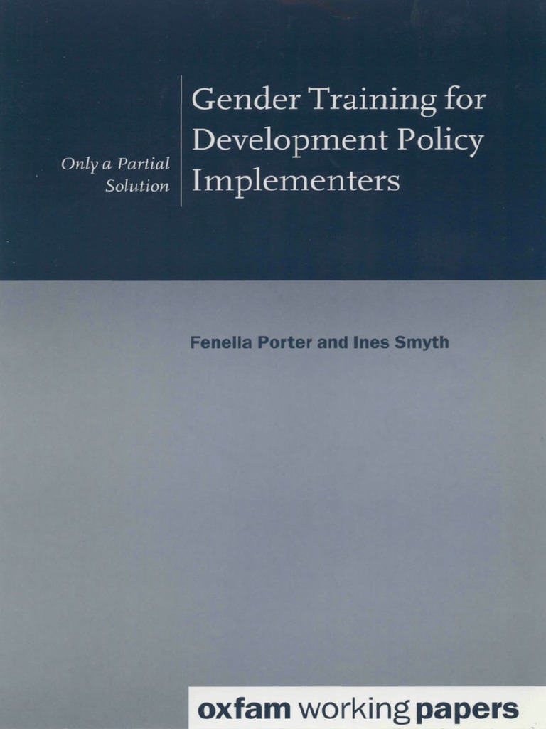 Gender Training in Development Policy | PDF | Gender | Gender Studies