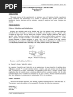 Computer Programming Laboratory Experiment # 1: Pointers I Objectives