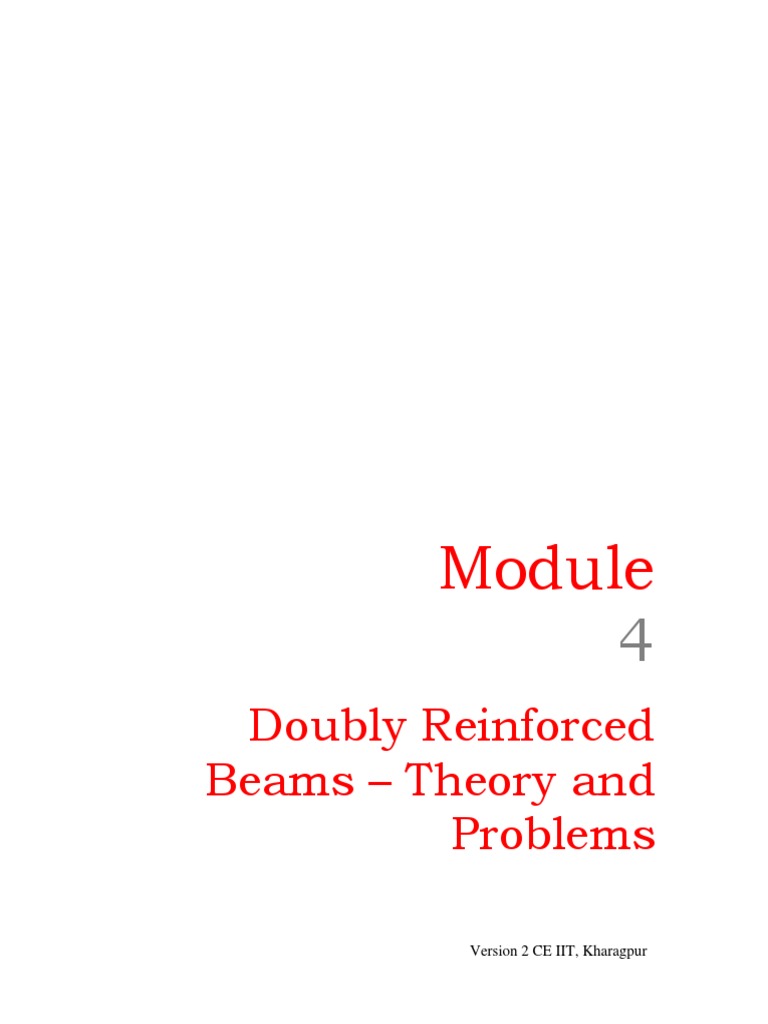 Doubly Reinforced Concrete Design PDF | PDF | Beam (Structure) | Bending