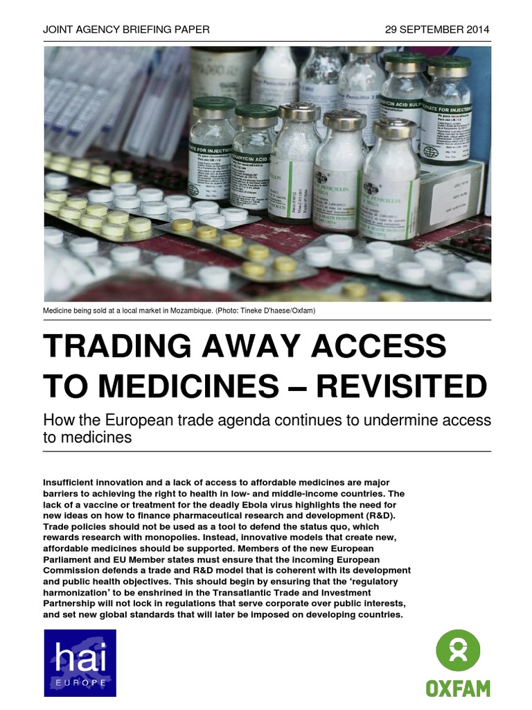 Trading Away Access To Medicines - Revisited: How The European Trade ...