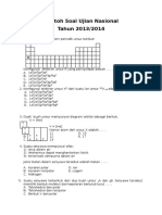 Soal Ujian Nasional Kimia 2013/2014