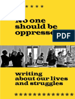 No-One Should Be Oppressed: Writing About Our Lives and Struggles