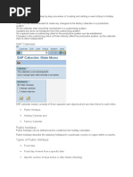 SAP Calendar:: Public Holidays, Holiday Calendar and Factory Calendar