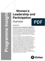 Women's Leadership and Participation: Overview