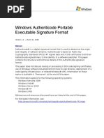 Windows Authenticode Portable Executable Signature Format: Version 1.0 - March 21, 2008