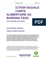 Social Protection and Food Security in Burkina Faso: School Canteens