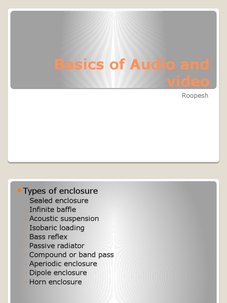 Basics Of Audio And Video Pdf