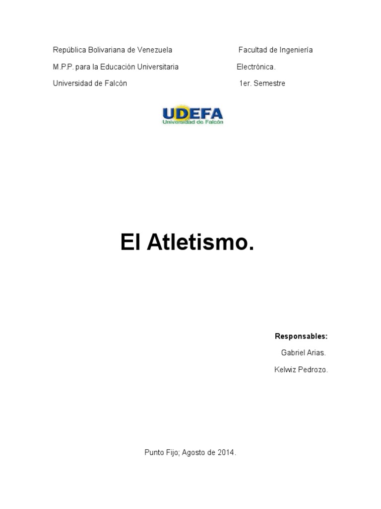 El Atletismo | PDF | Deporte del atletismo | Deportes