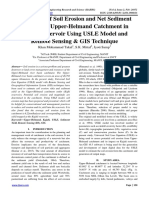 Estimation of Soil Erosion and Net Sediment Trapped of Upper-Helmand Catchment in Kajaki Reservoir Using USLE Model and Remote Sensing & GIS Technique