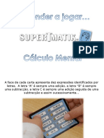 Jogo de cartas educativo com operações matemáticas