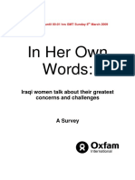 In Her Own Words: Iraqi Women Talk About Their Greatest Concerns and Challenges