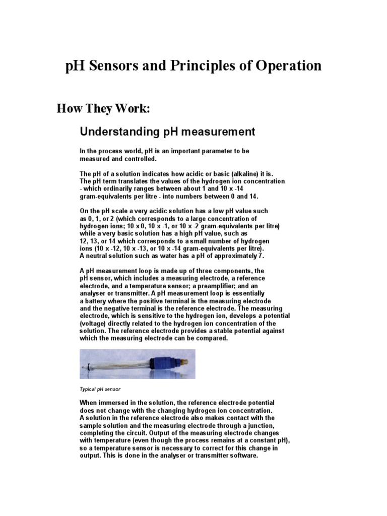 PH Sensor Report Ph Electrical Engineering