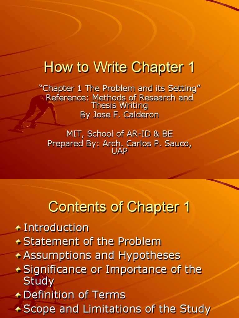 How To Write Chapter 1 | PDF | Scope (Computer Science) | Hypothesis