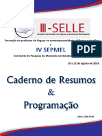 Caderno de Resumos III SELLE