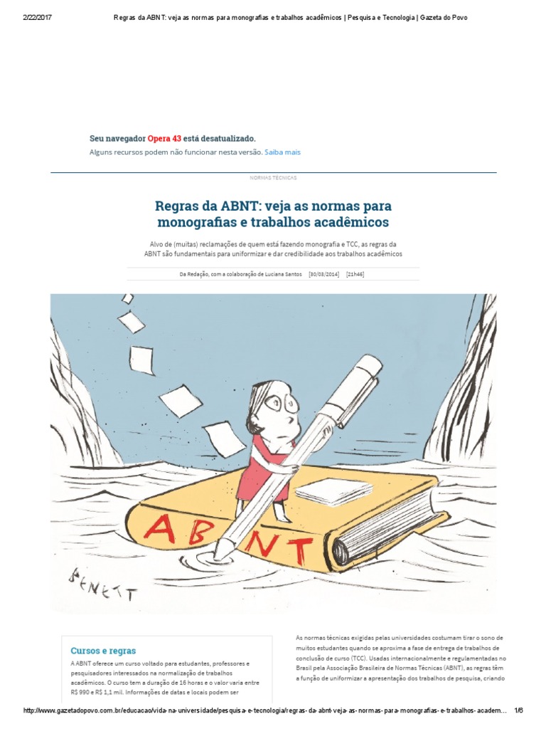 Normas ABNT para Trabalhos Acadêmicos | PDF | Citação | Science