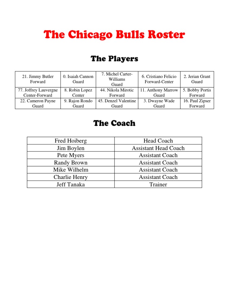 Bulls Roster | PDF
