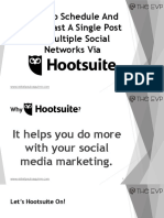 How To Schedule and Broadcast A Single Post To Multiple Social Networks Via Hootsuite