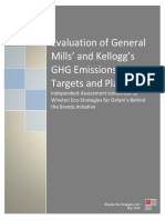Evaluation of General Mills' and Kellogg's GHG Emissions Targets and Plans